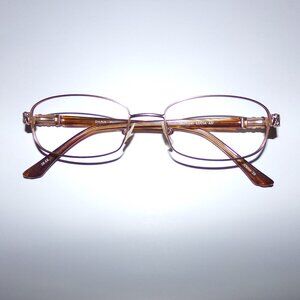 LUCIA Eyeglass Frames DANA BUCHMAN Auburn Gold 50 & 52 NWOT